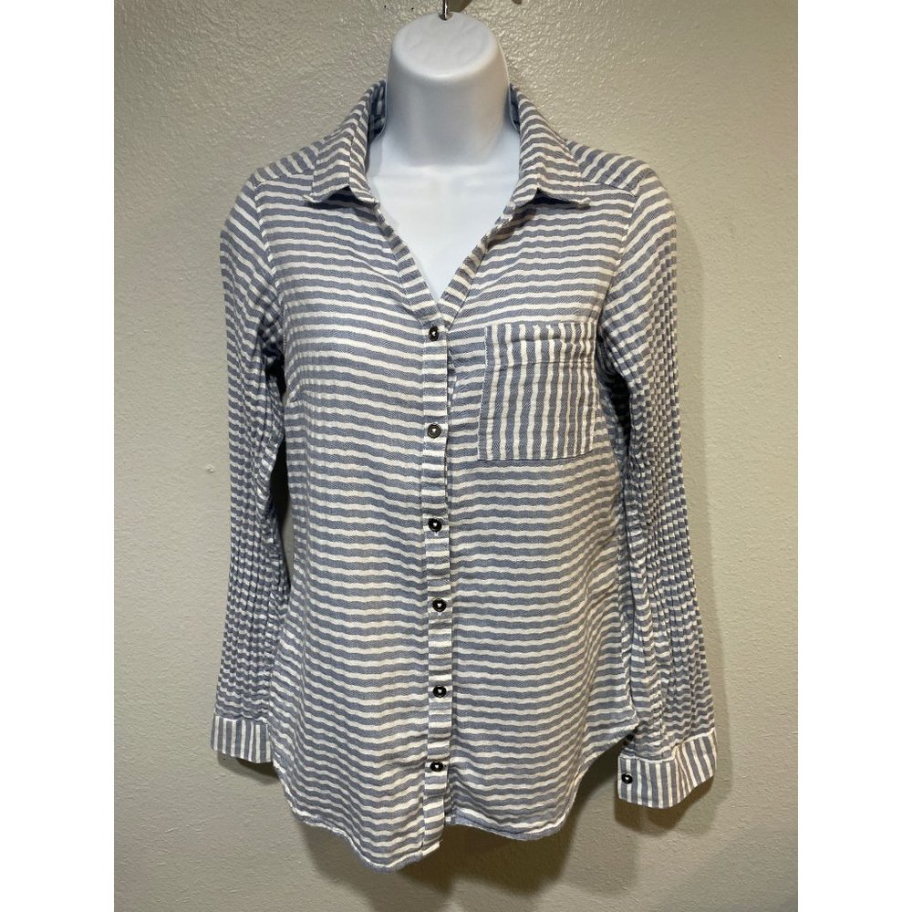 Columbia XS Striped Accordion Long Sleeve Shirt